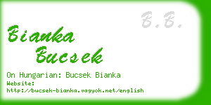 bianka bucsek business card